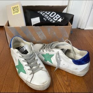 Golden Goose Womens Low Top Super-Star Sneakers With Metal Ggdb Lettering size36